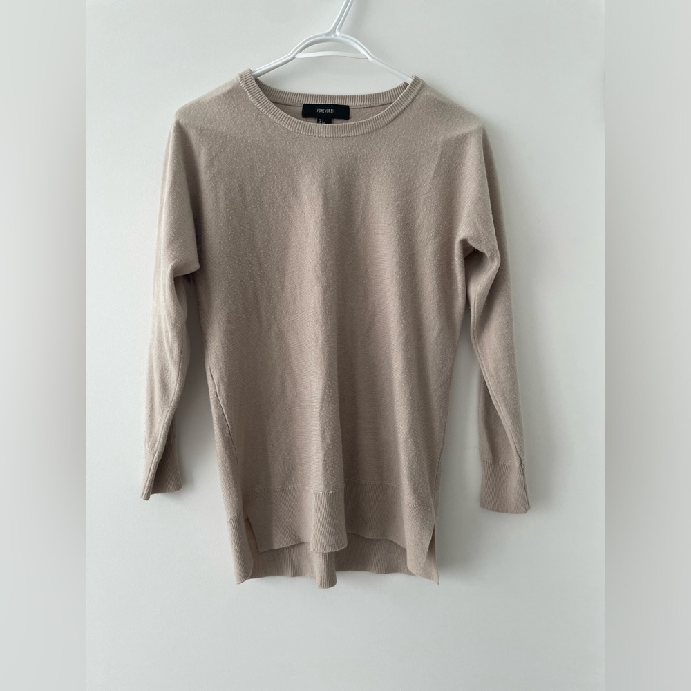 Forever 21 Beige Longsleeve Sweater - size S